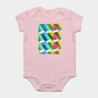 Geometric Futures #3 - Repeat Pattern Modular Synth Art Baby Bodysuit